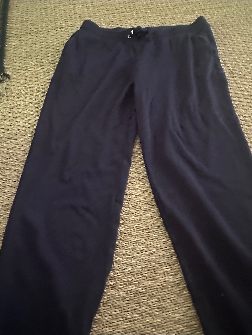 croft & barrow Navy Drawstring Wide-Leg Track Pants